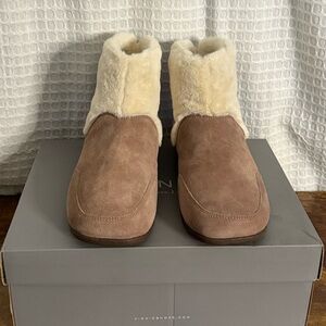 Vionic Cream Faux Fur Lined Footwear